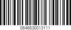 Código de barras (EAN, GTIN, SKU, ISBN): '0646630013111'