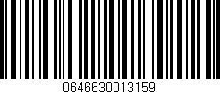 Código de barras (EAN, GTIN, SKU, ISBN): '0646630013159'