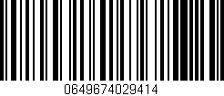 Código de barras (EAN, GTIN, SKU, ISBN): '0649674029414'
