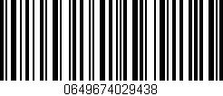 Código de barras (EAN, GTIN, SKU, ISBN): '0649674029438'