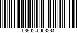 Código de barras (EAN, GTIN, SKU, ISBN): '0650240006364'