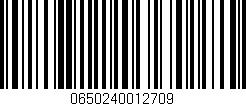 Código de barras (EAN, GTIN, SKU, ISBN): '0650240012709'