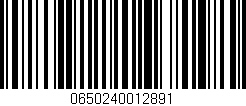 Código de barras (EAN, GTIN, SKU, ISBN): '0650240012891'