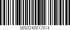 Código de barras (EAN, GTIN, SKU, ISBN): '0650240012914'