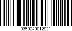Código de barras (EAN, GTIN, SKU, ISBN): '0650240012921'