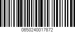 Código de barras (EAN, GTIN, SKU, ISBN): '0650240017872'