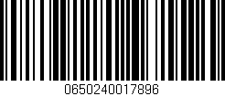 Código de barras (EAN, GTIN, SKU, ISBN): '0650240017896'