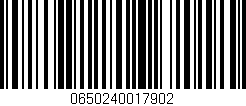 Código de barras (EAN, GTIN, SKU, ISBN): '0650240017902'