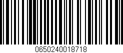 Código de barras (EAN, GTIN, SKU, ISBN): '0650240018718'
