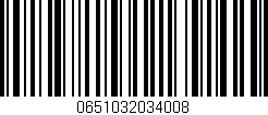 Código de barras (EAN, GTIN, SKU, ISBN): '0651032034008'