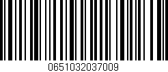 Código de barras (EAN, GTIN, SKU, ISBN): '0651032037009'