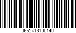 Código de barras (EAN, GTIN, SKU, ISBN): '0652418100140'