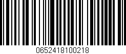 Código de barras (EAN, GTIN, SKU, ISBN): '0652418100218'