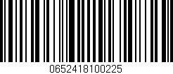 Código de barras (EAN, GTIN, SKU, ISBN): '0652418100225'