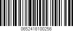 Código de barras (EAN, GTIN, SKU, ISBN): '0652418100256'