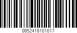 Código de barras (EAN, GTIN, SKU, ISBN): '0652418101017'