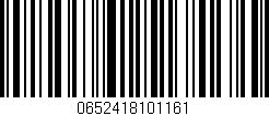 Código de barras (EAN, GTIN, SKU, ISBN): '0652418101161'