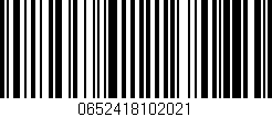 Código de barras (EAN, GTIN, SKU, ISBN): '0652418102021'