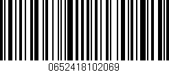 Código de barras (EAN, GTIN, SKU, ISBN): '0652418102069'
