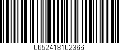Código de barras (EAN, GTIN, SKU, ISBN): '0652418102366'