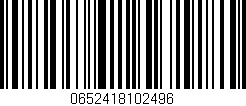 Código de barras (EAN, GTIN, SKU, ISBN): '0652418102496'