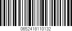 Código de barras (EAN, GTIN, SKU, ISBN): '0652418110132'