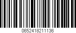 Código de barras (EAN, GTIN, SKU, ISBN): '0652418211136'