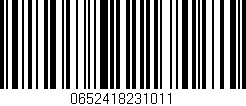 Código de barras (EAN, GTIN, SKU, ISBN): '0652418231011'