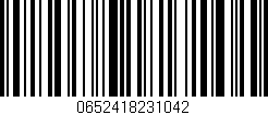 Código de barras (EAN, GTIN, SKU, ISBN): '0652418231042'