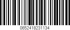 Código de barras (EAN, GTIN, SKU, ISBN): '0652418231134'