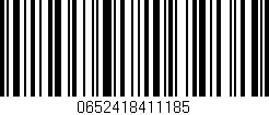 Código de barras (EAN, GTIN, SKU, ISBN): '0652418411185'