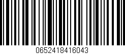 Código de barras (EAN, GTIN, SKU, ISBN): '0652418416043'
