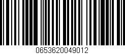 Código de barras (EAN, GTIN, SKU, ISBN): '0653620049012'