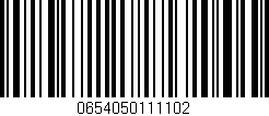 Código de barras (EAN, GTIN, SKU, ISBN): '0654050111102'
