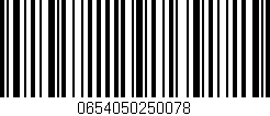 Código de barras (EAN, GTIN, SKU, ISBN): '0654050250078'
