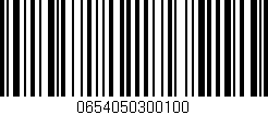 Código de barras (EAN, GTIN, SKU, ISBN): '0654050300100'