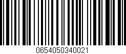 Código de barras (EAN, GTIN, SKU, ISBN): '0654050340021'