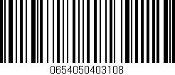 Código de barras (EAN, GTIN, SKU, ISBN): '0654050403108'