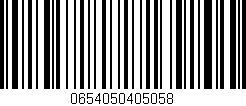 Código de barras (EAN, GTIN, SKU, ISBN): '0654050405058'