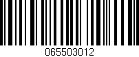 Código de barras (EAN, GTIN, SKU, ISBN): '065503012'
