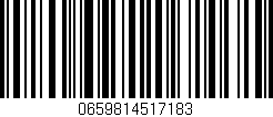 Código de barras (EAN, GTIN, SKU, ISBN): '0659814517183'