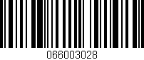 Código de barras (EAN, GTIN, SKU, ISBN): '066003028'