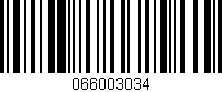 Código de barras (EAN, GTIN, SKU, ISBN): '066003034'