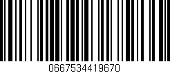 Código de barras (EAN, GTIN, SKU, ISBN): '0667534419670'