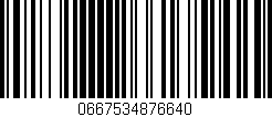 Código de barras (EAN, GTIN, SKU, ISBN): '0667534876640'
