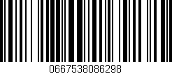 Código de barras (EAN, GTIN, SKU, ISBN): '0667538086298'