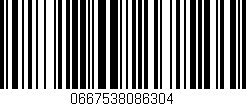 Código de barras (EAN, GTIN, SKU, ISBN): '0667538086304'