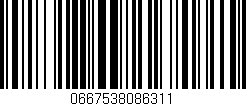 Código de barras (EAN, GTIN, SKU, ISBN): '0667538086311'