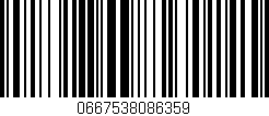 Código de barras (EAN, GTIN, SKU, ISBN): '0667538086359'