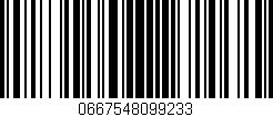 Código de barras (EAN, GTIN, SKU, ISBN): '0667548099233'